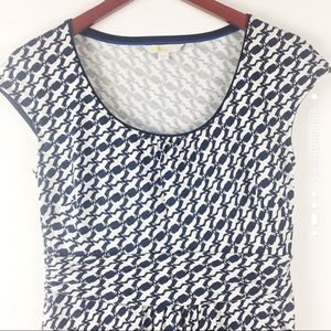 Boden Margot Jersey Dress Sz 8P Navy/White